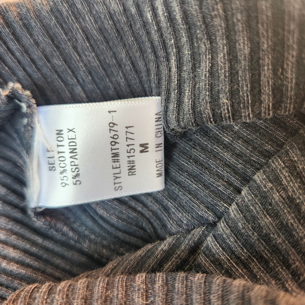 Pink Lily Gray Ribbed Bodysuit - Picture 4 of 4